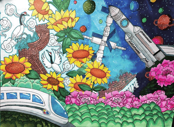 看小画师如何描绘心中的最美太空家园-腾讯新闻