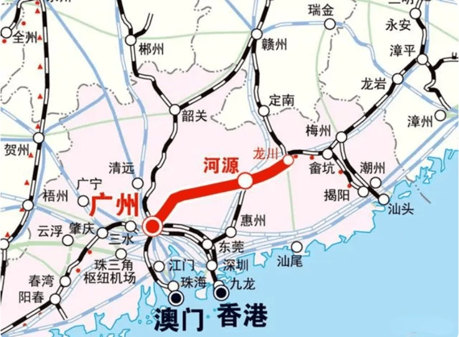 河源高铁线路图图片