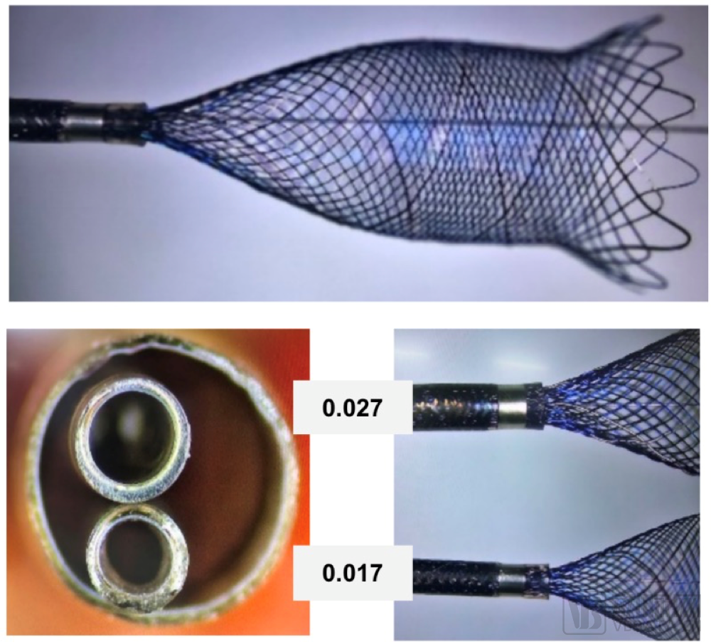 神畅医疗的017密网支架与传统尺寸对比图神畅医疗密网支架采用特殊