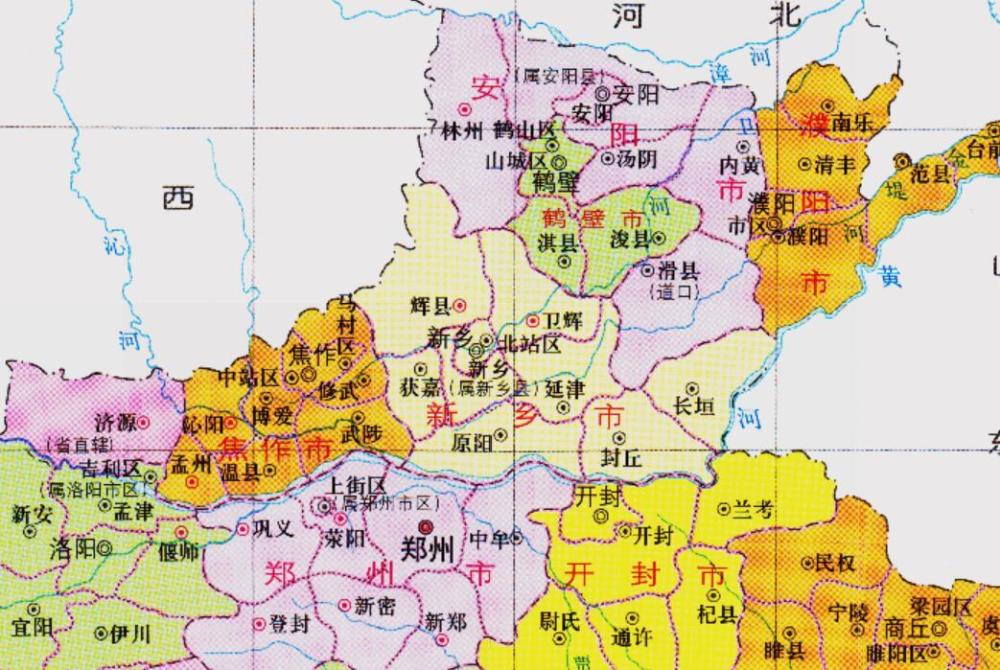 1983年,新鄉地區的修武縣,博愛縣,劃入了焦作市管理.