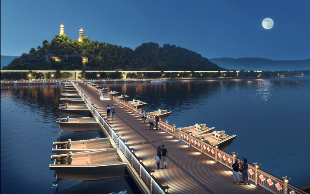 台州临海市灵江上的中津浮桥即将重现4种设计方案你觉得哪个好看