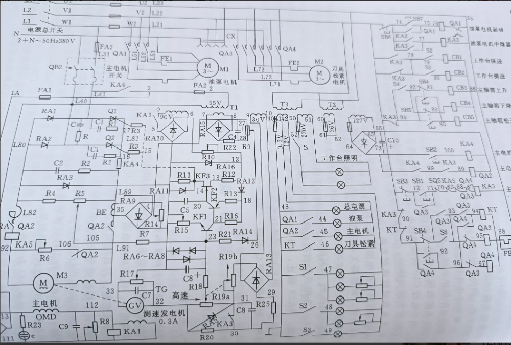 看懂並能調試這個鏜床電路圖的電工,工資不低於8000塊_騰訊新聞