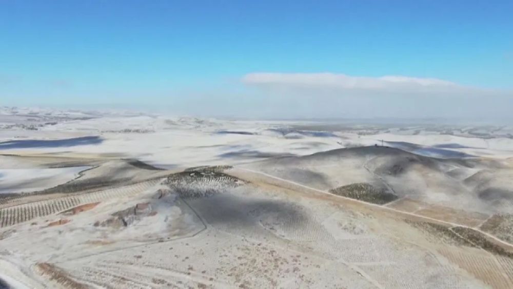 美丽河北张家口塞北管理区西山覆雪银色天地