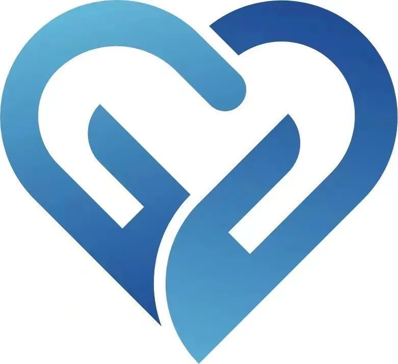 3号作品logo的整个形状由两个手和一个海鸥共生组成了一个爱心的外形