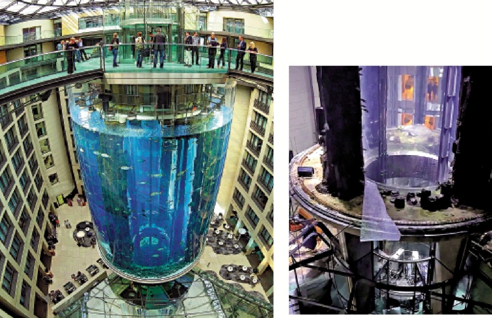 柏林巨型水族箱爆裂疑金属疲劳肇祸