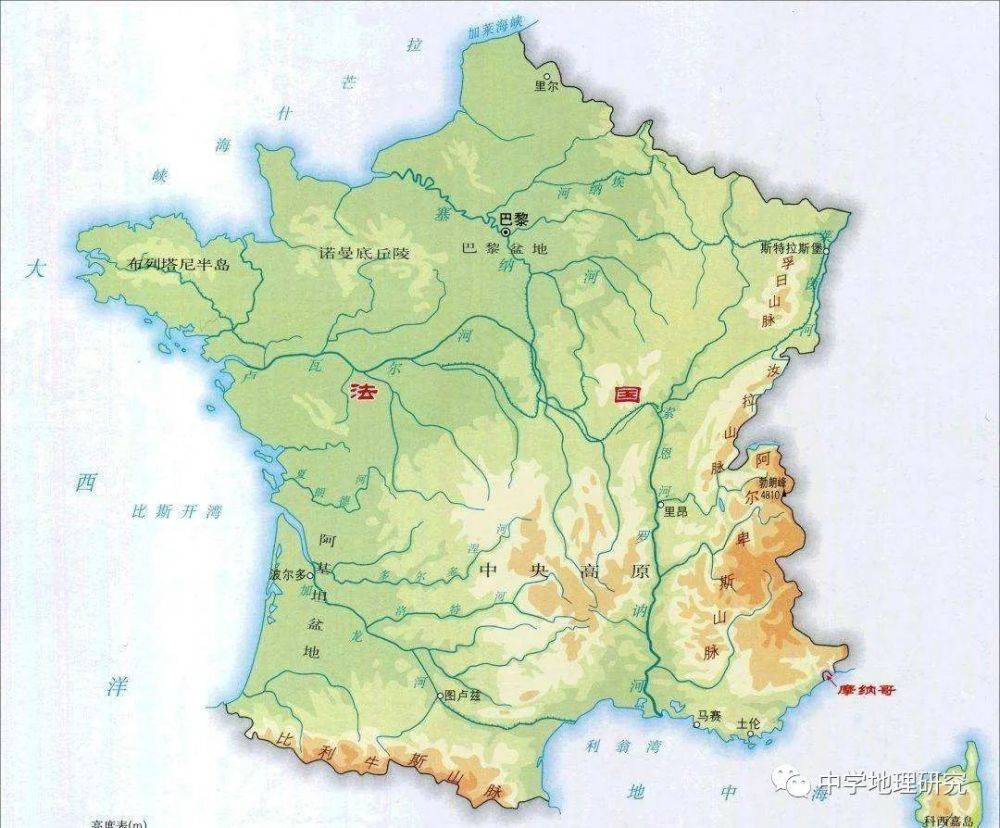 法国塞纳河流经地图图片