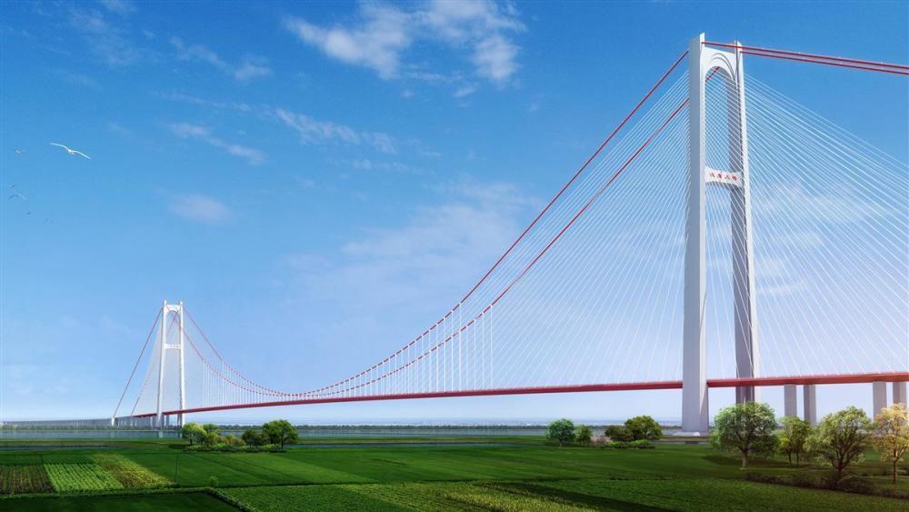 武汉第13座长江大桥汉南长江大桥北岸接线桥试桩开钻