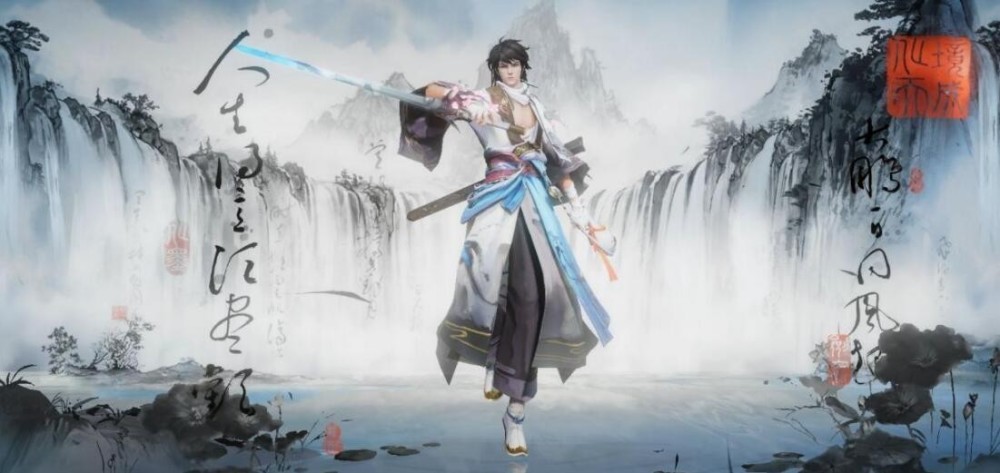 从官方曝光的原画中,我们可以看到,李白的世冠皮肤诗剑行是国画风,看