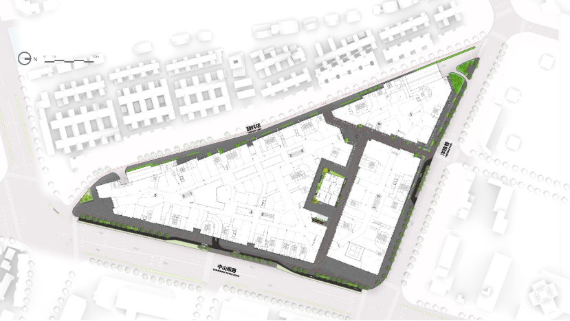 云锦编织下的城南街巷空间:南京三山街万象天地|lab d h sh 新作_腾讯