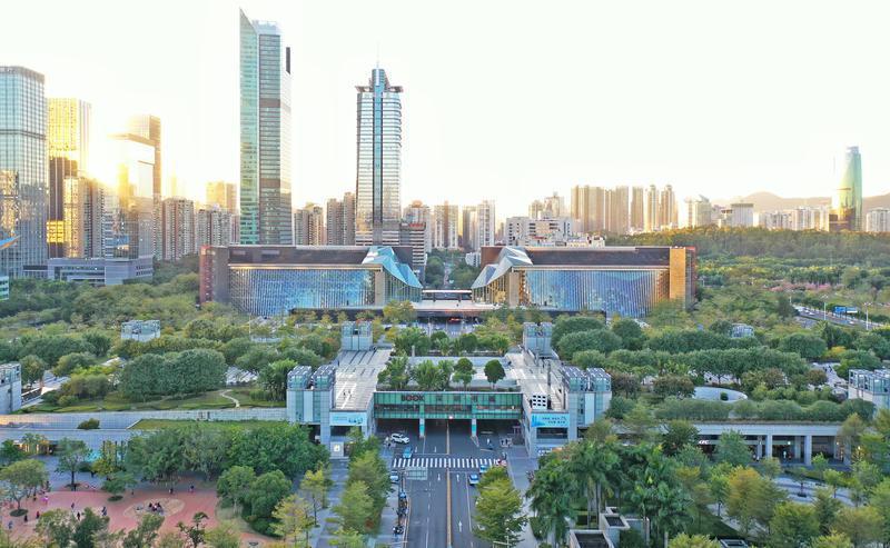 观文脉深圳书城中心城黄昏阅读青春