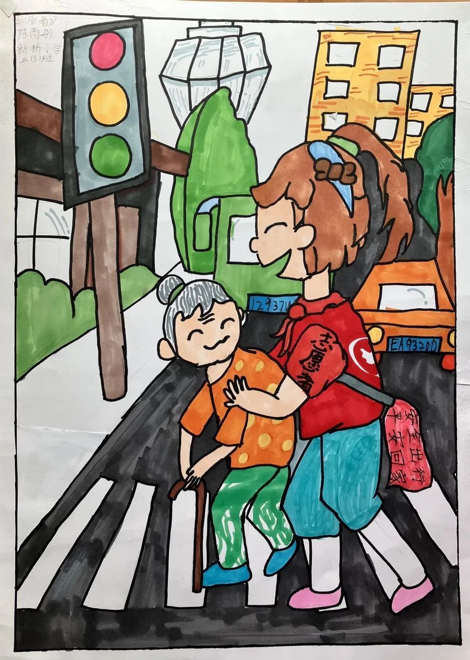 作品描述:成都志愿者扶老奶奶过马路,小小的举动温暖了我们的心.