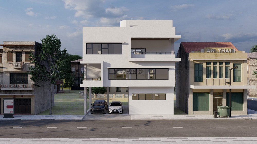 5m建筑地点丨广东惠州三层半现代风格自建别墅极简主义—现代风格
