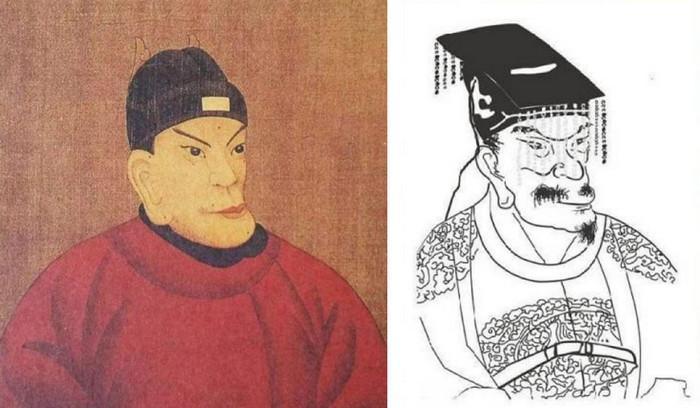 朱元璋画像满清将他抹黑成丑陋猪腰子脸朱元璋真实相貌如何