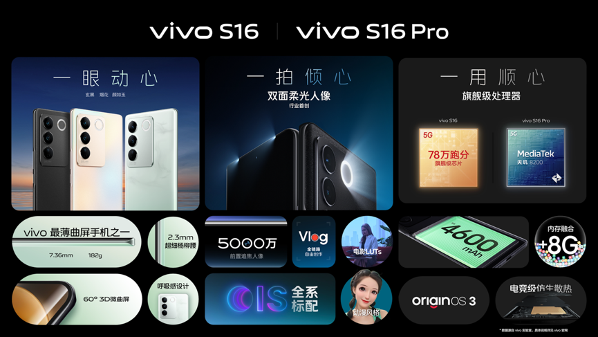 行业OIS光学防抖普及者，vivo S16系列标准版Pro全都有