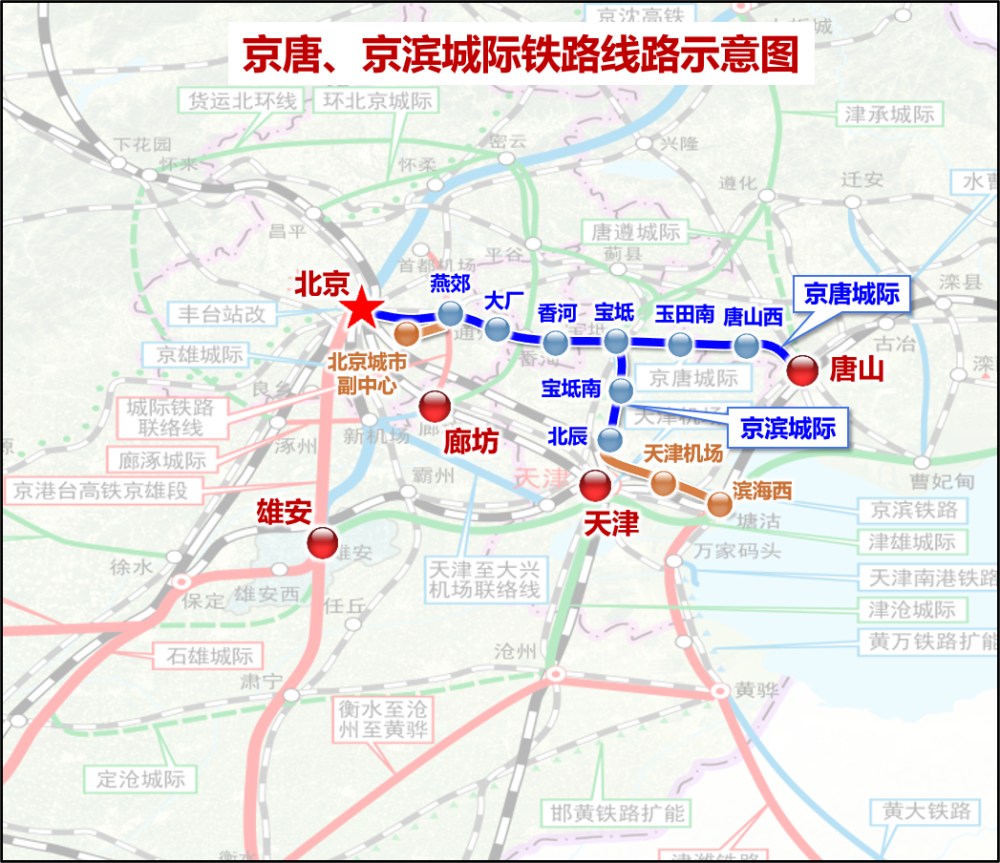 京唐京滨城际铁路明日开通北京站至唐山站最快1小时03分可达
