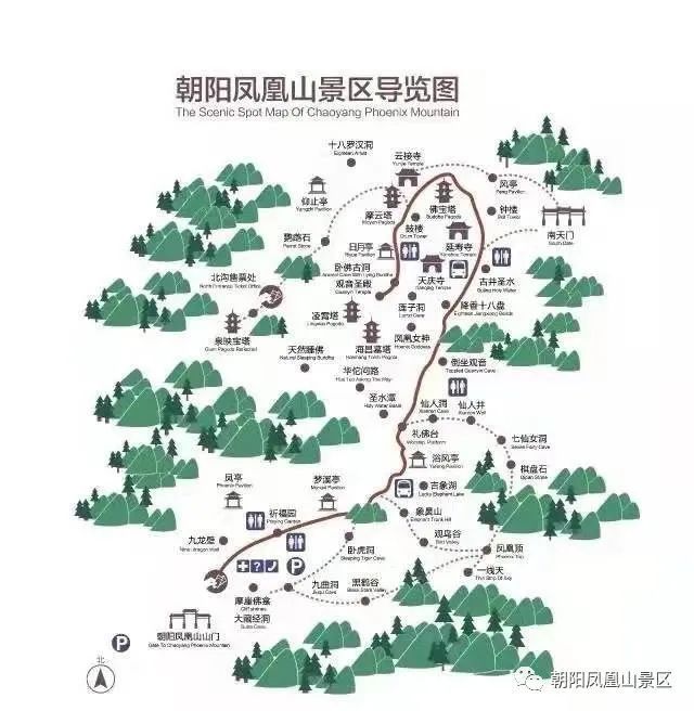 凤凰山景区地图图片