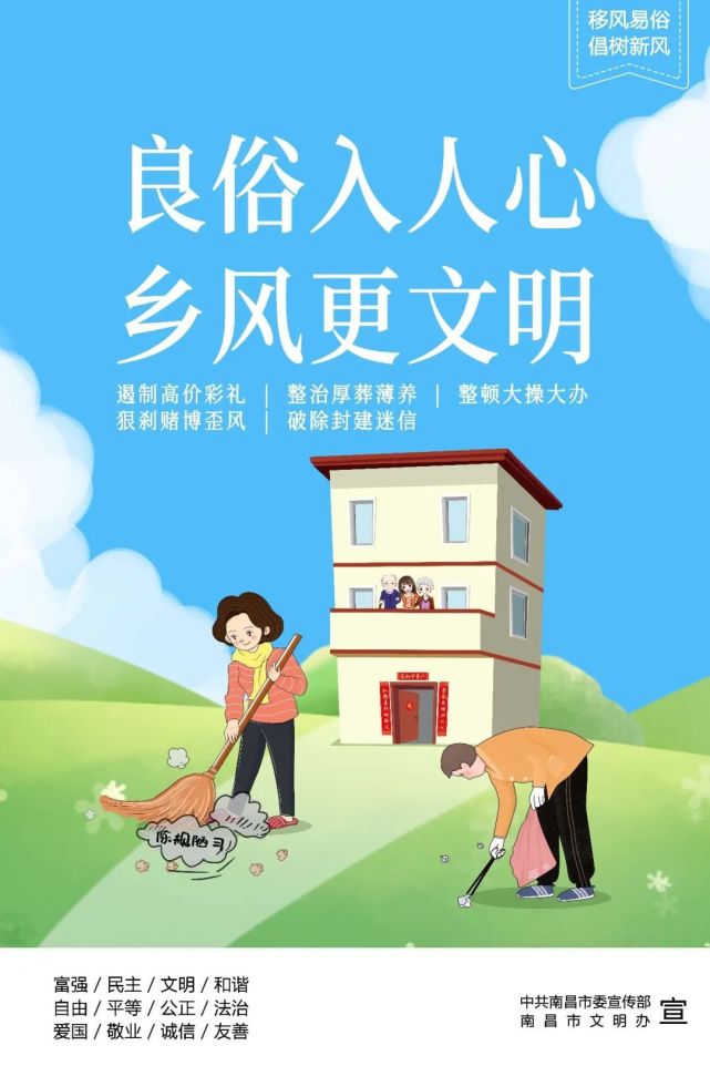 公益海报丨元旦在即移风易俗这样做