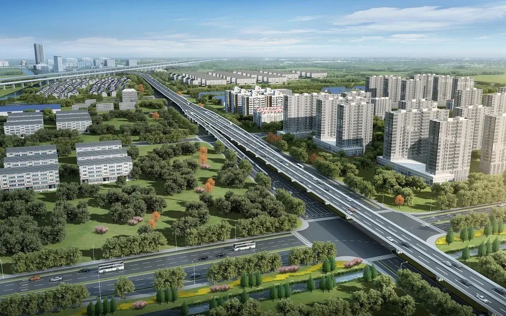 一刻钟到虹桥枢纽半小时到市中心松江区沪松公路快速化项目今日启动