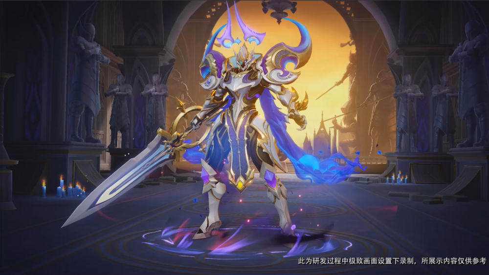 采用中世纪骑士风格设计,海报结合了铠皇的三种形态——王子,圣铠和