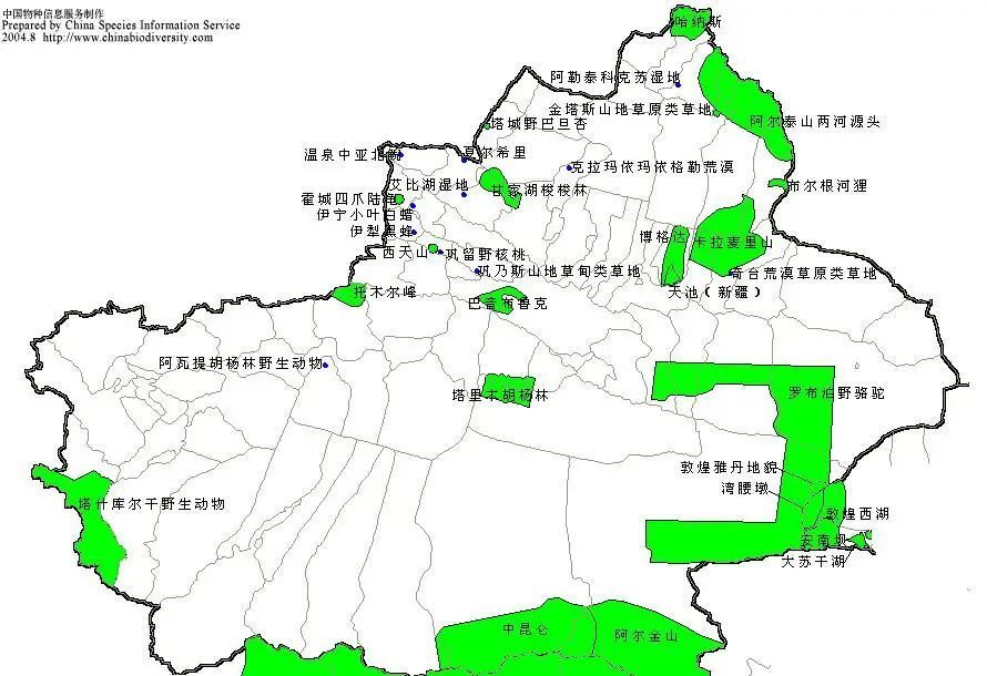 自然保护区分布图高清图片