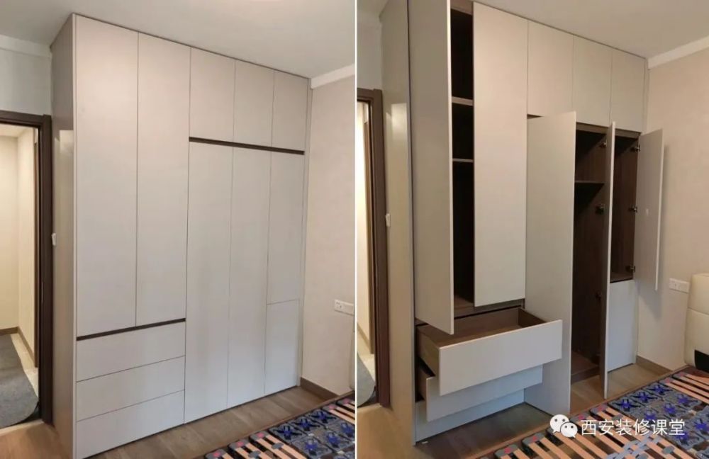 也可以采用断开设计,无把手设计,避免一门到顶的变形问题,而且视觉上