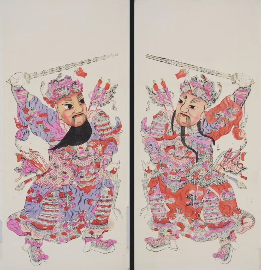 清  齐健隆画店  杨柳青年画天津博物馆藏《增福财神》  清  武强年