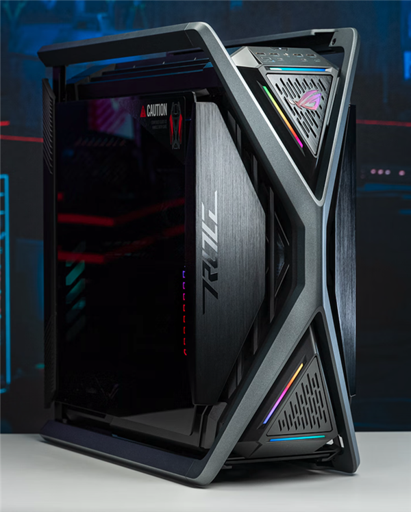 铝合金x骨架辨识度拉满rog创世神全塔式高端机箱今日开卖首发2999元