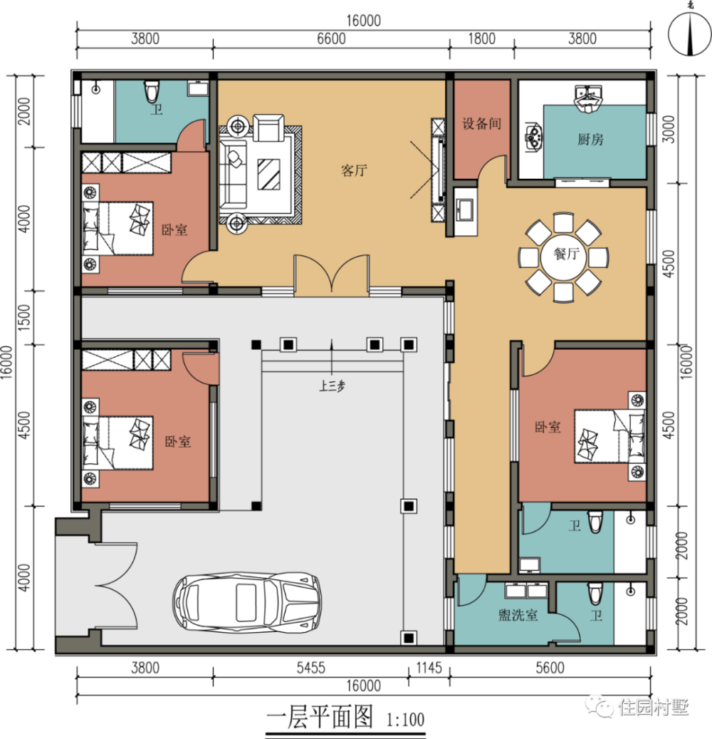 农村自建平房小院,面宽16米,3室1厅还能停车,生活本该这样快乐_腾讯