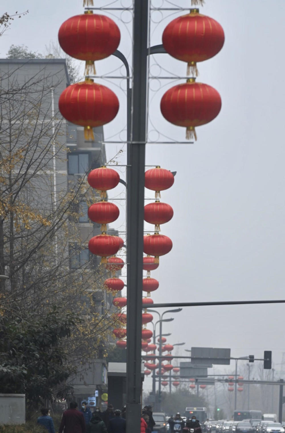 图集|成都街头大红灯笼高高挂喜迎新春_腾讯新闻