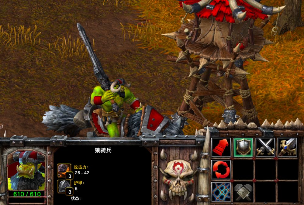 魔兽争霸3属性全面碾压普通却只能在战役蹦跶的邪兽人狼骑兵