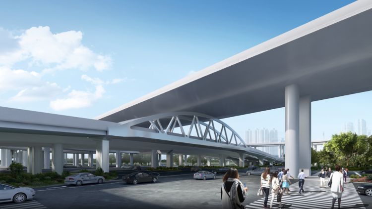 三座跨线桥让车畅其流杨高南路改建工程有新进展