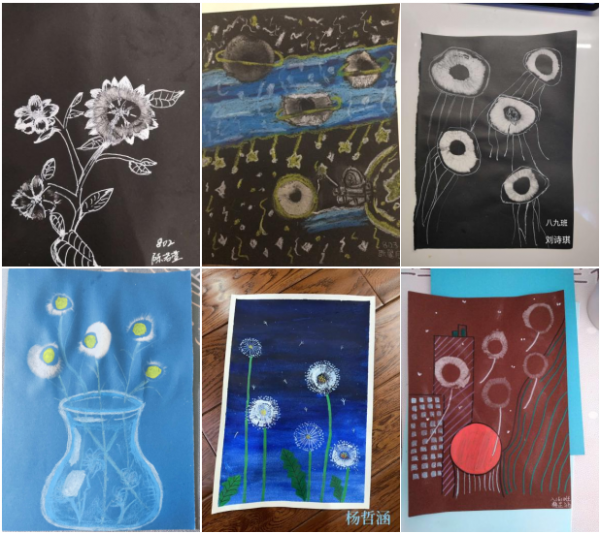 李婷婷给孩子们布置了一份别样的生物作业——孢子印作画