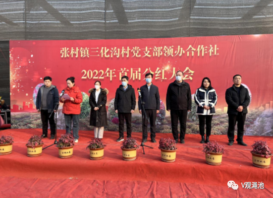 张村镇负责人,各村(社区)支部书记,股民代表,部分村民参加仪式.