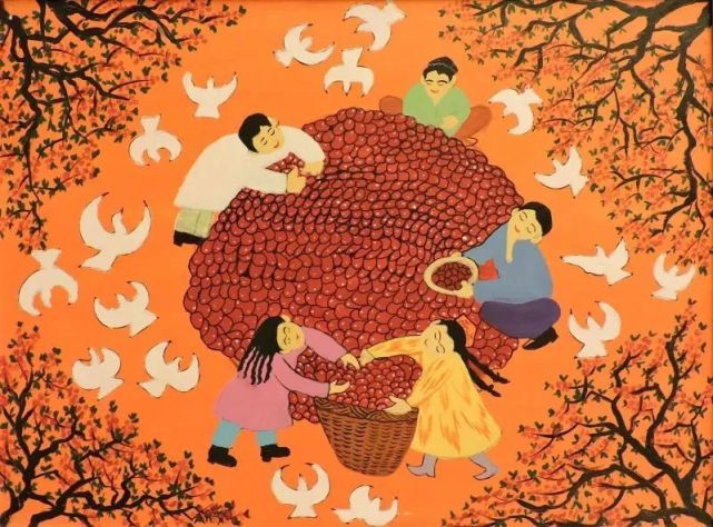 新疆4幅农民画入选全国小康生活主题美术创作展