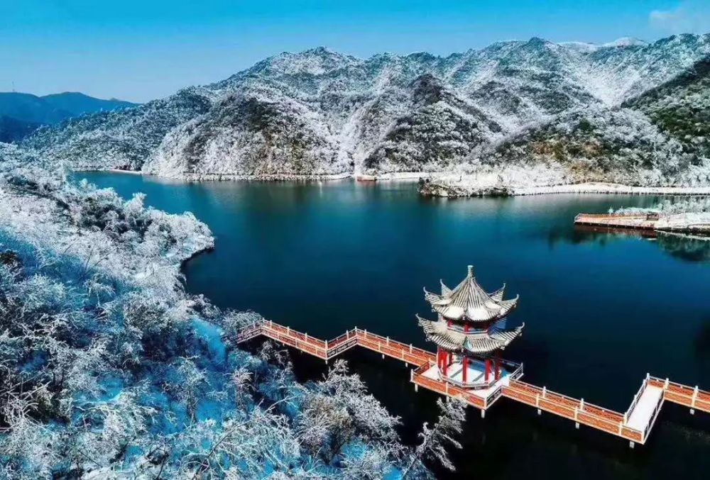 小年遇瑞雪双牌阳明山披上银装