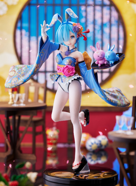 re0蕾姆日式兔女郎手办公开经典妈见打系列新年出门忘穿裙子