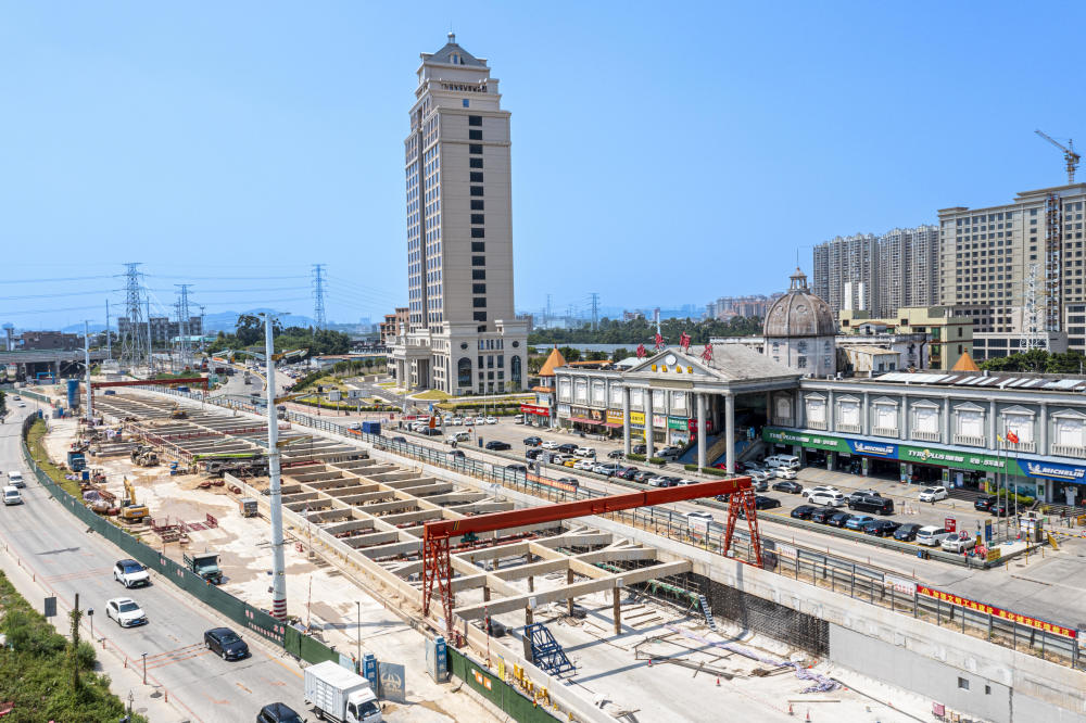 广深高速新塘立交改造项目国道g107沙村隧道今日通车投用