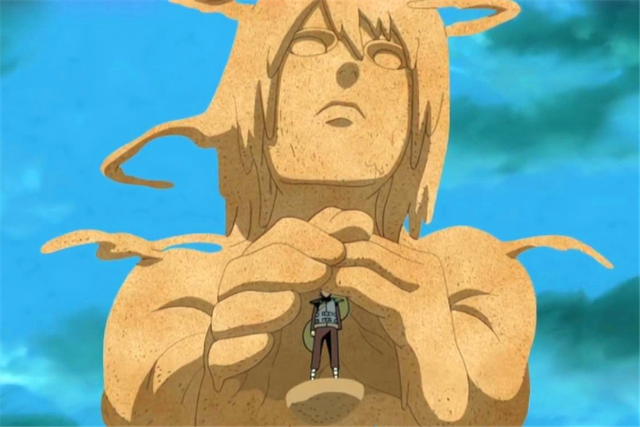 他在第四次忍界大战中让我爱罗相遇了被秽土转生的父亲四代风影罗砂.