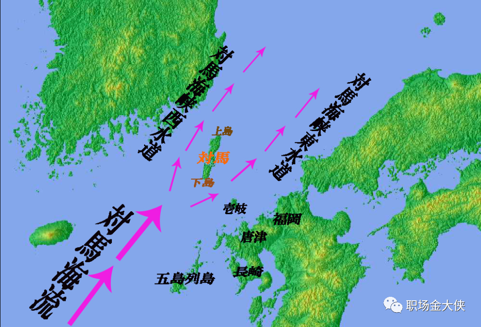 西部通道我們從地圖上可以發現九州島和朝鮮半島之間隔著一個對馬海峽