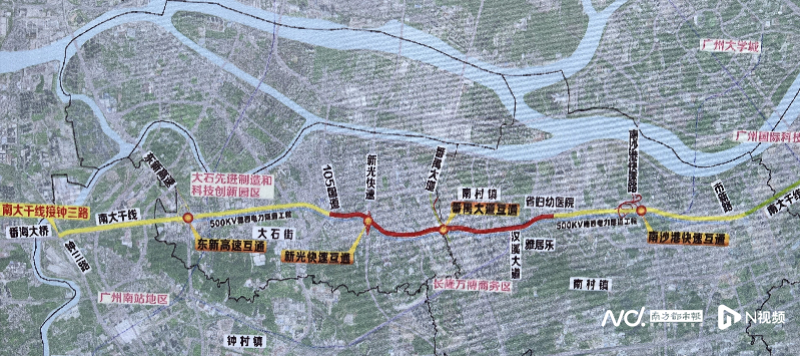 廣州南大幹線西段部分路段18日開通年內有望全線通車