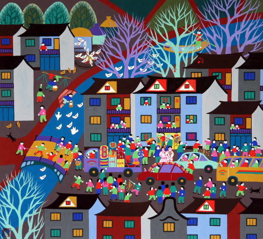 金山农民画里的江南春色与岁时生活