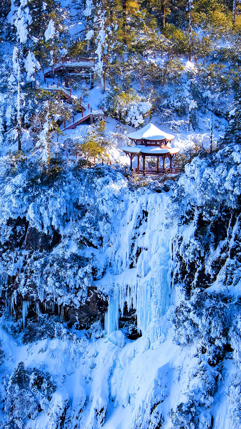 瓦屋山雪景图片图片