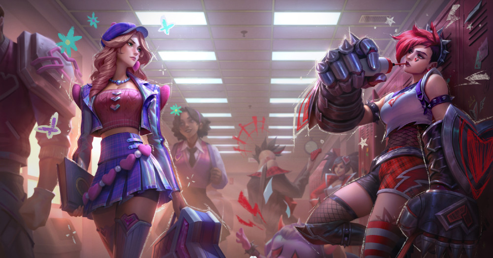 lol三款新皮肤公布情人节系列蔚女警cp登场以及阿木木