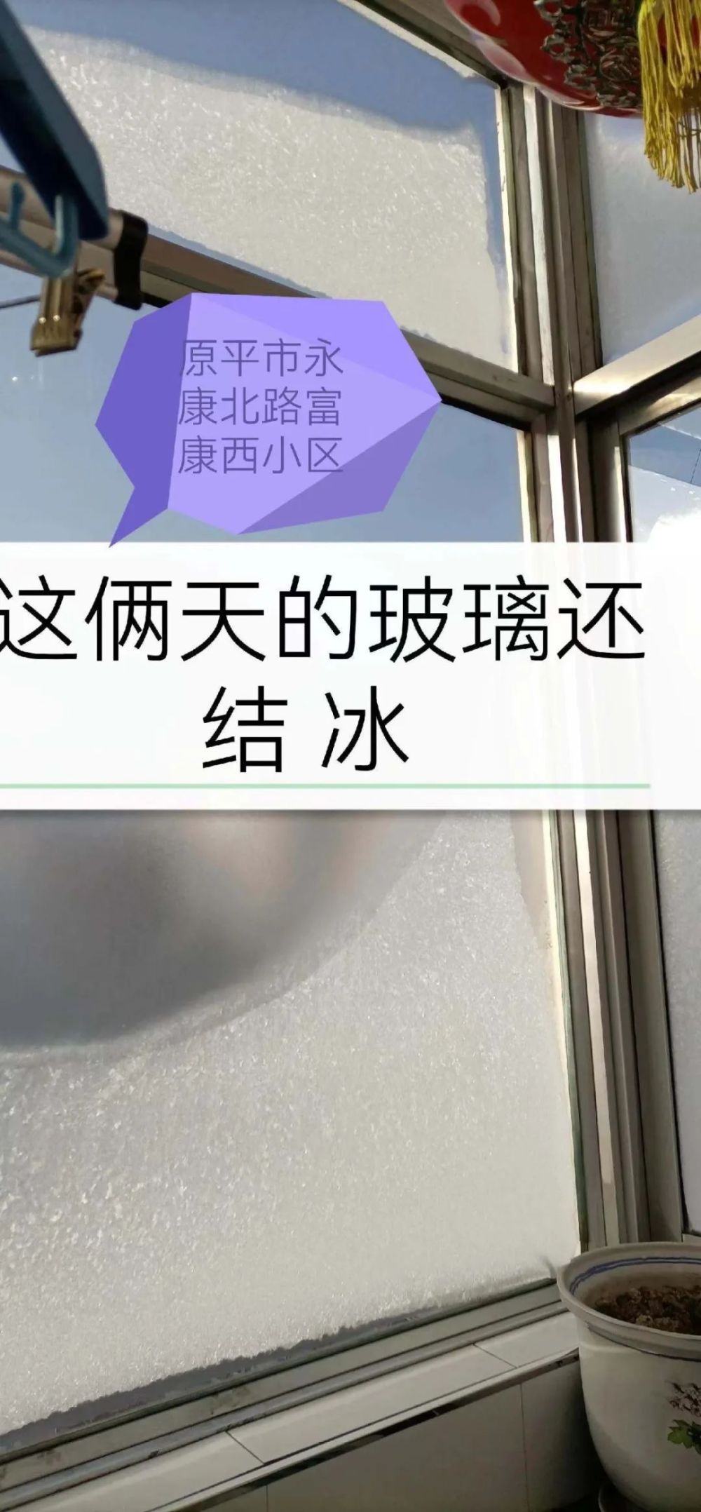 忻州:气温骤降,一市民家中窗户结冰花……_腾讯新闻