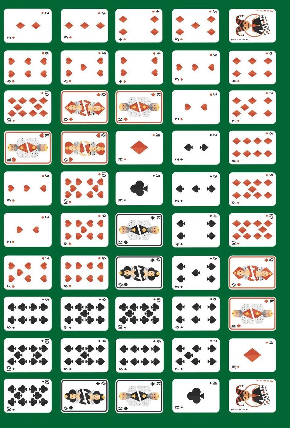 给大家的自打印桌游:用两副扑克牌下的多人五子棋