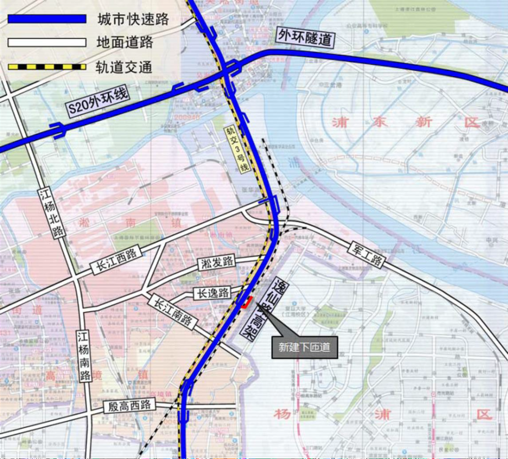 上师大附中宝山校区长逸路下匝道南大智慧城配套道路2023年宝山区重大