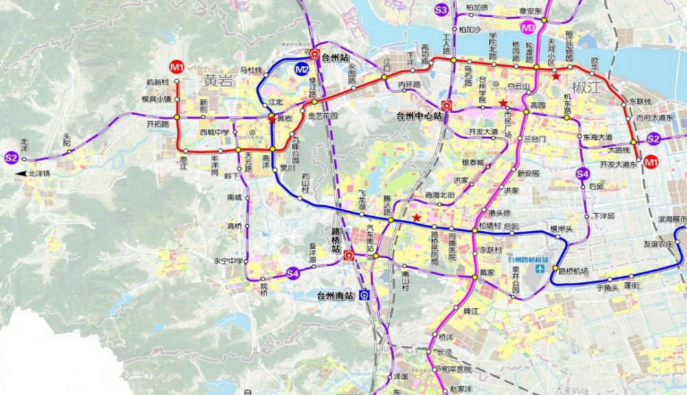 《台州市城市轨道交通线网规划(2020-2035)》(送审稿)点击查看