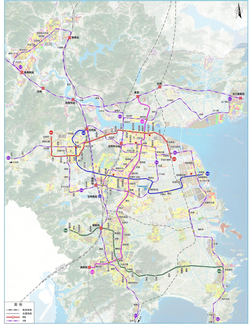 8條軌道線路!台州軌道交通遠景規劃透露!