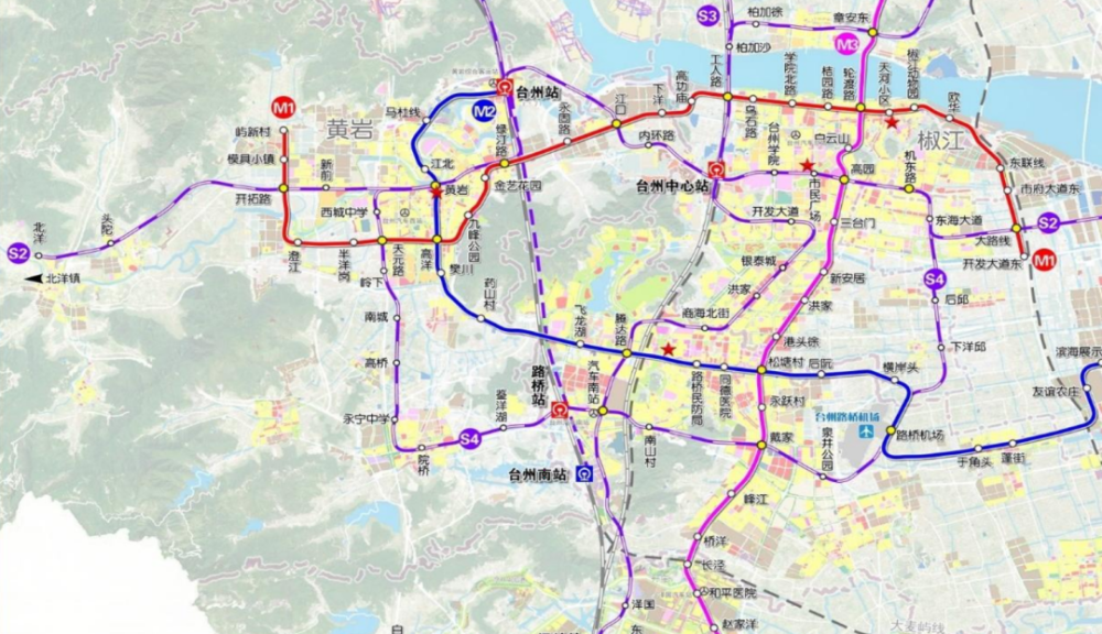 椒江,黃岩,路橋三區站點分佈溫嶺站點分佈本文圖片及文字均為規劃