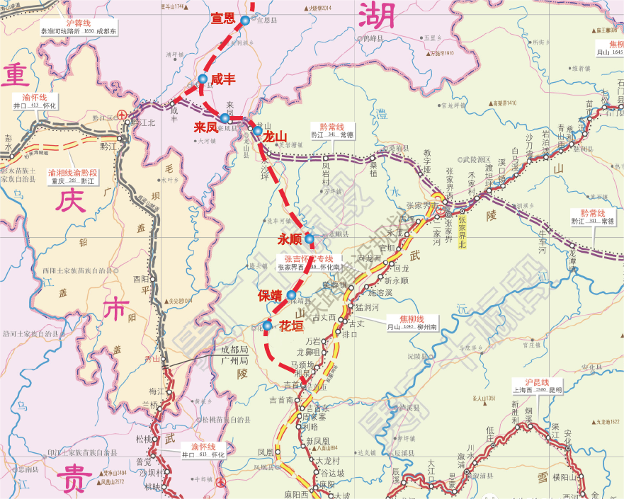 宣恩至长潭河乡铁路图图片